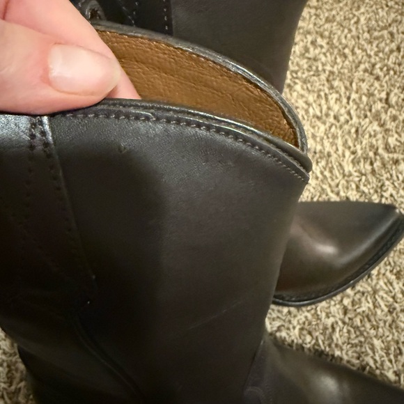 Frye Women’s Sacha Dark Brown Western Cowboy Leather Boots Size 7 NEW Snip Toe - Picture 8 of 8